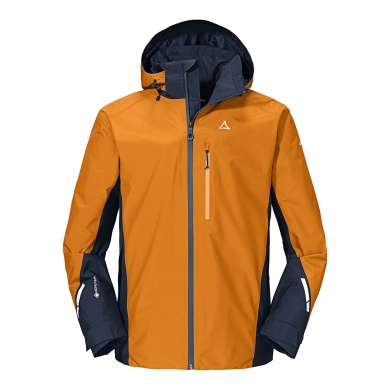 Schöffel Trekking-Wanderjacke Kreuzjoch Gore-Tex (wind- und wasserdicht) orange Herren